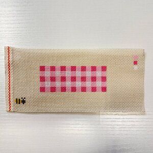 Gingham Mini Bookmark Needlepoint Canvas